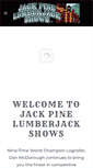 Mobile Screenshot of jackpinelumberjackshows.com